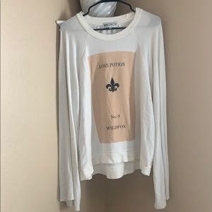 Wide sleeve pull over sweater